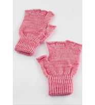 unisex ucu kesik yün elidiven (Koyu Pembe)