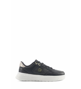 U.S. Polo Assn. Emora  Memory Foam Yüksek Tabanlı Kadın Sneaker Günlük Ayakkabı (Siyah)