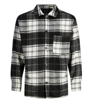 Jack & Jones Erkek Ekose Desenli Uzun Kollu Gömlek - 12239303 (Siyah)