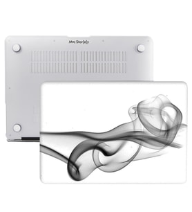 MacBook Air Kılıf HardCase Touch ID A1932 A2179 A2337 ile Uyumlu Kılıf Paint01NL (Gümüş-Beyaz)