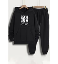 Unisex Beyim Ne Derse O Olur Eşofman Takımı (Siyah)