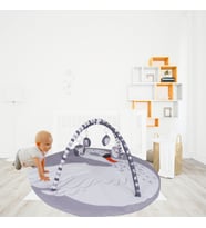 Jusso Baby 3 Boyutlu Dokunuş Safari Hayvanlar Oyun Halısı 115*115 cm (04)