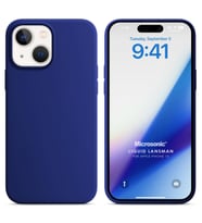 Microsonic Apple iPhone 15 Kılıf Liquid Lansman Silikon Mor (Lacivert)