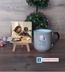 Matematik Öğretmeni Fotoğraflı Dekoratif Taş, Kupa Bardak Beyaz HediyeÖğretmenler Günü Hediyesi (Model 10)