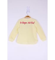 Toontoy Kız Çocuk Be Baskılı Sweatshirt  (Açık Sarı)
