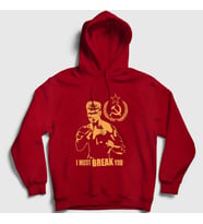 Presmono Unisex Kırmızı Soviet ivan Drago Film Rocky Kapüşonlu Sweatshirt 250448tt (Kırmızı)