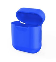 Apple Airpods 1. / 2. Nesil Uyumlu Kılıf Renkli Bitişik Silikon Uyumlu Kılıf (Mavi)