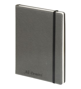 Termo Deri Gizli Spiralli Tarihsiz Defter (Füme)