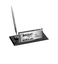 Kişiye Özel İnşaat Mühendisi 2 Tasarımlı Kristal Masa İsimliği Saatli Tek Kalem Bardak (Gümüş)