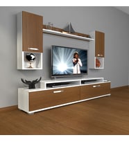 Decoraktiv Ekoflex 5da Mdf Tv Ünitesi Tv Sehpası (Beyaz - Ceviz)
