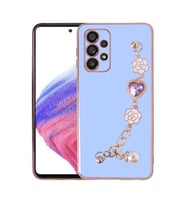 Galaxy A23 Kılıf El Tutamaçlı Kamera Korumalı Taka Silikon Kılıf (Mor)