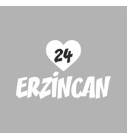 Kalpli 24 Erzincan Araba Sticker siyah 20x15 CM (Beyaz)