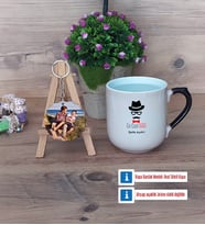 En Cool Baba Kupa Bardak Beyaz ve Fotoğraflı Ahşap Anahtarlık Hediye Babaya Hediye (Model 10)