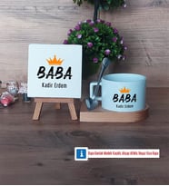 Babalar Günü Hediyesi Dekoratif Taş, Kupa Bardak Kırmızı HediyeBabaya Hediye (Model 7)