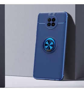Xiaomi Redmi Note 9 5G Kılıf Yüzüklü Magnetli Ravel Case (Mavi)