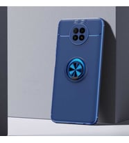 Xiaomi Redmi Note 9 5G Kılıf Yüzüklü Magnetli Ravel Case (Mavi)