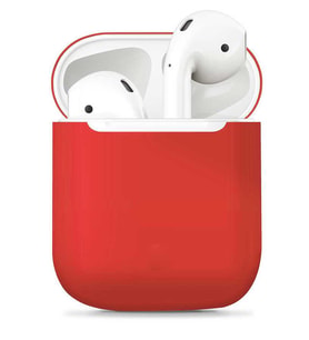 Apple Airpods 1. / 2. Nesil Uyumlu Kılıf Silikon Renkli Yumuşak Case 13 (Kırmızı)