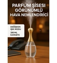 Parfüm Şişesi Görünümlü Hava Nemlendirici (Beyaz)