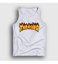 Presmono Unisex Sarı Logo V1 Thrasher Atlet 278090tt (Beyaz)