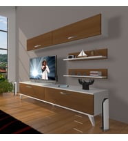 Decoraktiv Eko 5 Slm Std Retro Tv Ünitesi Tv Sehpası (Beyaz - Ceviz)