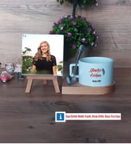 Yönetici Asistanına Hediye Fotoğraflı Dekoratif Taş, Kupa Bardak Beyaz Hediye (Model 8)