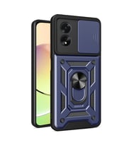 Oppo A38 Kılıf Kamera Korumalı Zırh Tank Sürgülü Vega Kapak (Mavi)