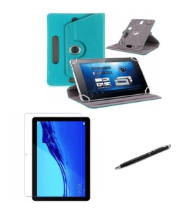 Xiaomi Pad 5  11" Standlı Tablet Kılıfı+Nano Kırılmaz Ekran Koruyucu+Dokunmatik Kalem (Turkuaz)