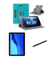 Xiaomi Pad 5  11" Standlı Tablet Kılıfı+Nano Kırılmaz Ekran Koruyucu+Dokunmatik Kalem (Turkuaz)