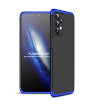 Galaxy A23 Kılıf Zore Ays Full Koruma Kılıf (Siyah-Mavi)