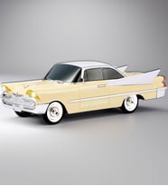 Ultratekno WS-1965BT Dodge 59 Model Retro Araba Bluetooth Hoparlör Fm Radyo USB Tf Aux Destekli Speaker (Bej)