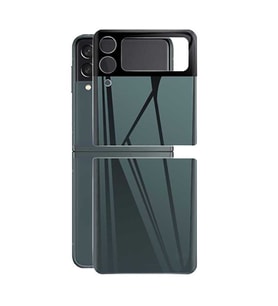 Samsung Galaxy Z Flip 3 3D Standart 2 in 1 Kamera Koruyucu (Yeşil)