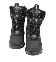 SİA ÇANTA BOOT'S ÇIRTLI & BAĞÇIKLI ORTAPEDİK  & ANATOMİK SAĞLAM KAYMAZ TABANLI UZUN KONÇLU İÇİ KÜRKLÜ NEFES ALAN ÇOCUK SNOW BOOT (Siyah)