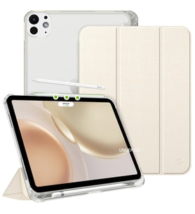 Apple iPad Pro 11inç M4 2024 Kılıf Flip Cover Kalem Bölmeli PC Case A2836 A2837  (Gold)