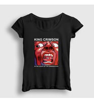 Presmono Kadın Beyaz In The Court Of The Crimson King T-Shirt 447751tt (Siyah)