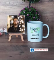 Makine Mühendisi Fotoğraflı Dekoratif Taş, Kupa Bardak Beyaz Hediye (Model 1)