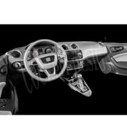 Meriç® Seat Ibiza/Cordoba Ön Torpido Kaplama Maun 28 Parça 2010-› (Piano Black)