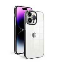 iPhone 14 Pro Max Kılıf Sun Kenarları Renkli Şık Tasarım Kılıf (Siyah)