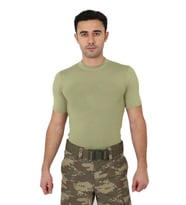Micro Kısa Kol Asker Tişörtü - Askeri Malzeme (Açık Haki)