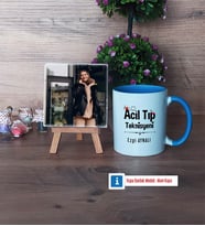 Acil Tıp Teknisyeni Fotoğraflı Dekoratif Taş, Kupa Bardak Beyaz Hediye (Model 4)