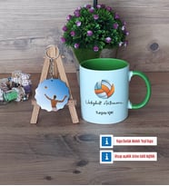 Voleybol Antrenörü Kupa Bardak Beyaz ve Fotoğraflı Ahşap Anahtarlık Hediye (Model 14)