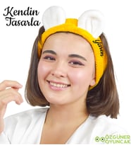 Kendin Tasarla Dailing Spa Sevimli Kulaklı Saç  - Makyaj  Bandı (Sarı)