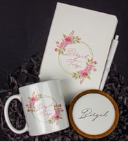Kişiye Özel Defter Kalem Kupa Ve Bardak Altlığı Hediye Seti 103825 (Model 6)