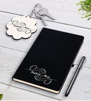 BK Gift Kişiye Özel İsimli Beyaz Defter Kalem Ve Anahtarlık Hediye Seti-3 (Model 2)
