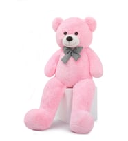 80 cm Papyonlu Peluş Ayıcık Hediyelik (Pembe)