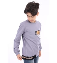 Toontoy Erkek Çocuk Baskılı Sweatshirt (Koyu Gri)