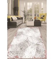 Dijital Kaymaz Taban Yıkanabilir Modern Renkli Salon Halısı Mutfak Halısı Yolluk ND-HT-122 (Gri)