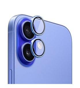 Microsonic Apple iPhone 16 Plus Tekli Kamera Lens Koruma Camı Yeşil (Mavi)