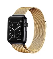 Uyumlu Model Apple Watch 42mm 44mm 45mm 49mm Kordon Milano Loop Metal Kordon 1/2/3/4/5/6/se/7 (Gold)