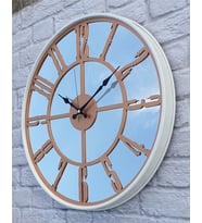 Markakanvas Metal Kasa AYNALI Duvar Saati  ( Çap 50 cm -Çap 80 cm ) (Bakır)