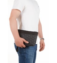 NEWİSH POLO EL BİLEK ASKILI SUNİ DERİ PORTFÖY CLUTCH ÇANTA (Siyah - Gümüş)